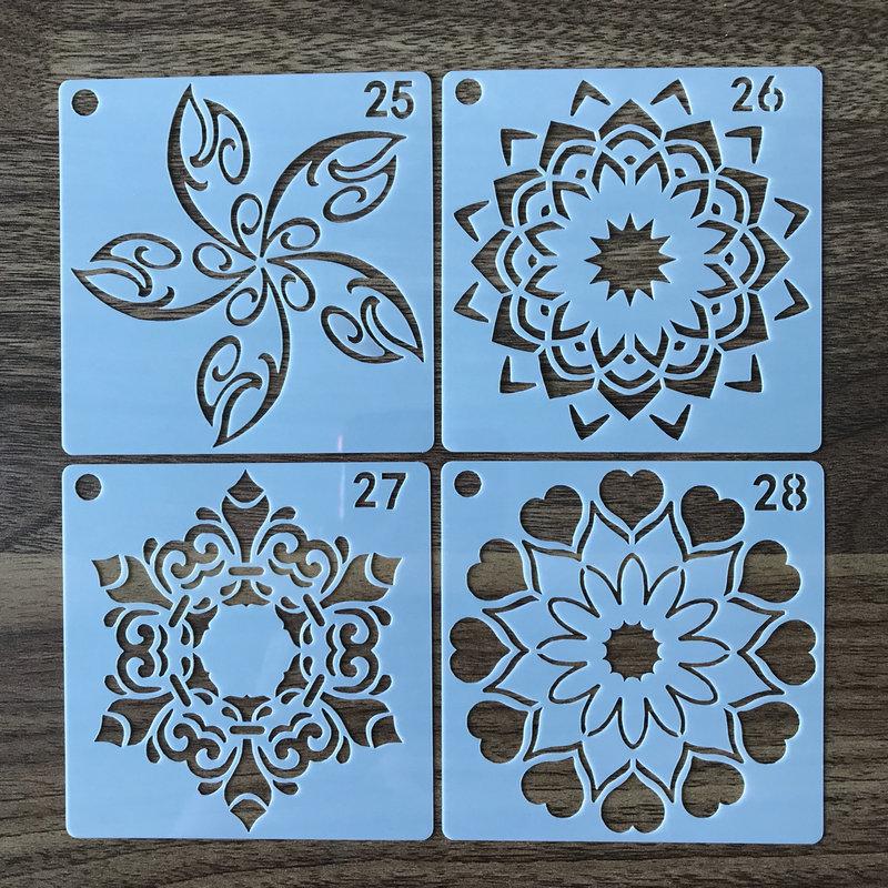 Cross-Border Mandala Stone Painting Spray Stencil - DIY Decorative Template (36 Models)