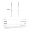 Modian Exquisite Fashion Swing Long Tassel Drop Earring Real 925 Silver Charm Chain Dangle Earrings For Women Jewelry
