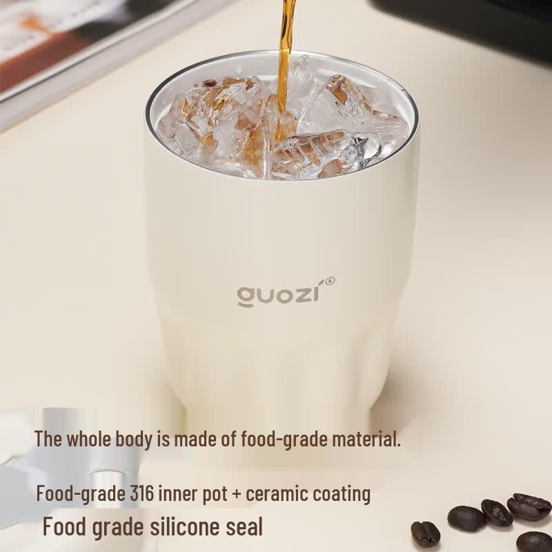GUOZI Mini Ceramic Lined Insulated Coffee Mug