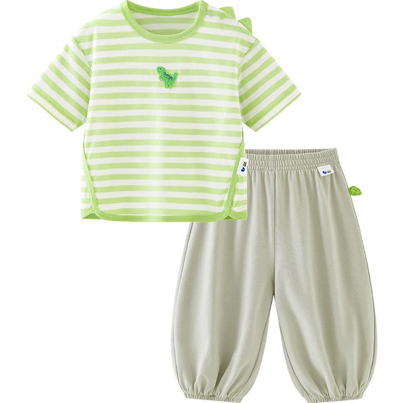 

Minibala Kids Moisture-Wicking Breathable Short-Sleeve & Long-Pant Set 90
