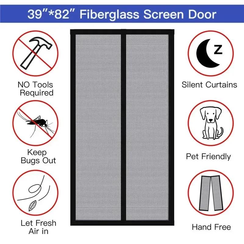 Magnetic Mosquito Net for Window Door Curtain Insect Screen Anti-mosquito Net Curtains Invisible Mesh Protective Shades Home