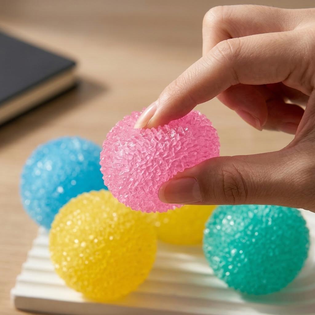 Textured Stress Relief Ball, Squeezeable Slow  Grass Ball, Maltose Adult Stress Relief Ball, Random Color.