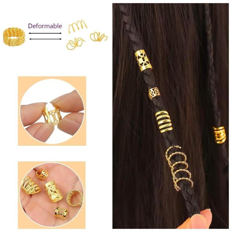 110 Pezzi Adorno in Cristallo per Locs Filo per Capelli Gioielli per Dreadlock Decorazione per Capelli per Treccine e Twist