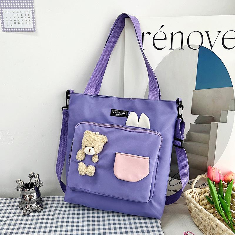 Women's bag new student tutoring bag fashionable contrasting color sweet messenger bag shoulder bag