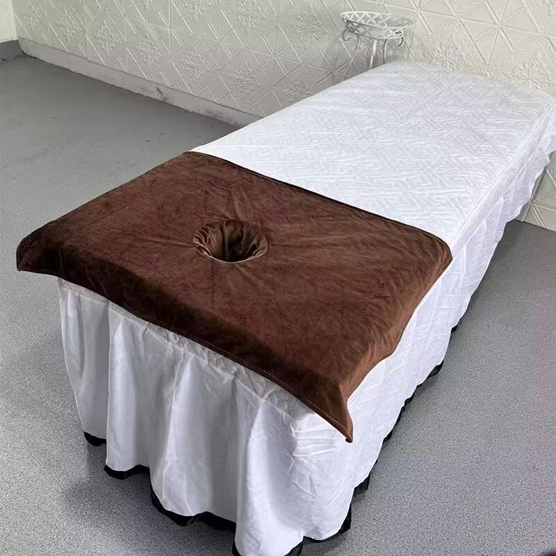 

50*80cm thickened Beauty SPA massage table Planking face towel with hole bed bandana 50X80cm 1PCS
