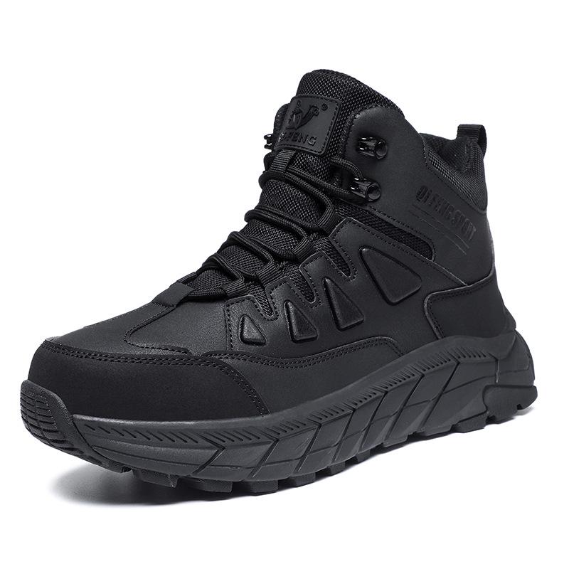 Men s Plus Size Waterproof Fleece-Lined Winter Hiking Boots, Anti-Slip Snow Shoes for Trekking Sports Size 43