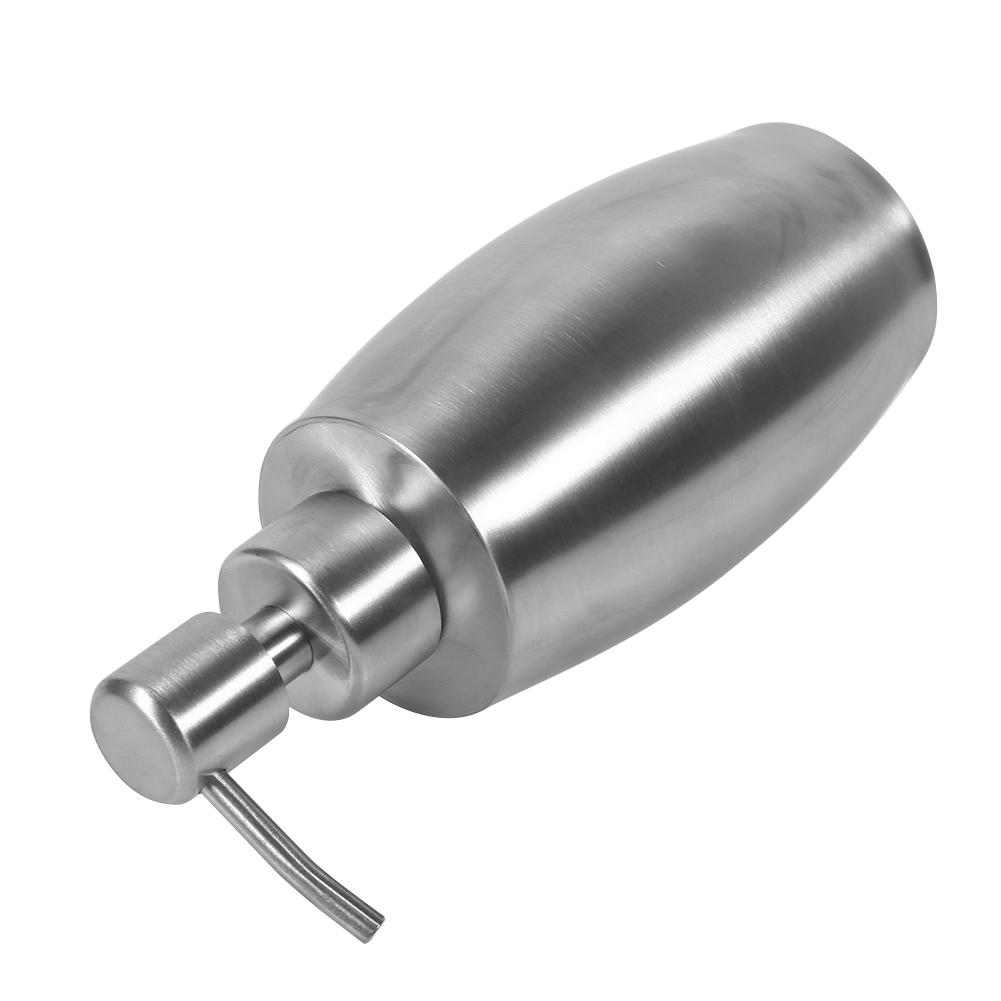 1pc 304 Stainless Steel Bathroom Shampoo Shower Pump Lotion Dispenser Liquid Bottle 350ml