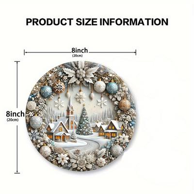 2D Christmas Wreath Wall Decoration, a Smooth-edged Perfect Gift for Friends.