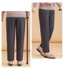 Mom's Plus Velvet Warm Cotton Pants for Middle-Aged and Elderly Women - Large Size, Loose-Fit, Suitable for Spring, Autumn, and Winter.