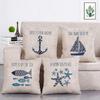 Sailboat Sofa Pillowcase Ornaments Beach Pillow Case Home Decor Throw Pillow Cover Cushion Cover