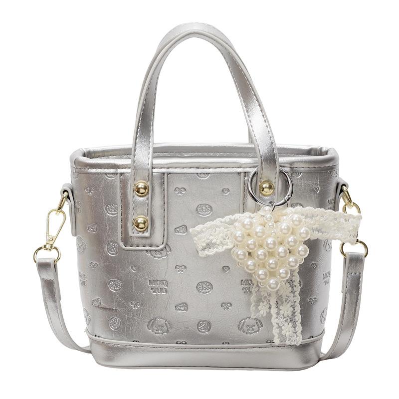 Korean Version of the New Product, Sweet Style Fashion Printing, Portable Bucket Bag, Women's Commuting Versatile and Advanced Messenger Bag