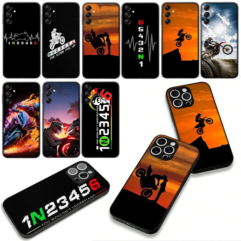 For OPPO A54 A40 A60 A80 A18 A16 A17 A38 A78 A79 A57 A58 A3 Pro A96 A15 A12 Phone Case 1N23456 Motorcycle Motorbike Cycling