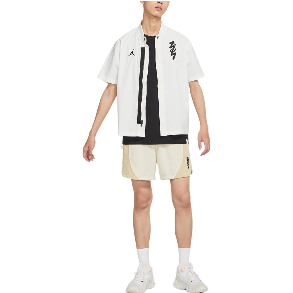 Jordan Zion Shirts Men's White Lapel Moderate Other DR2173-133