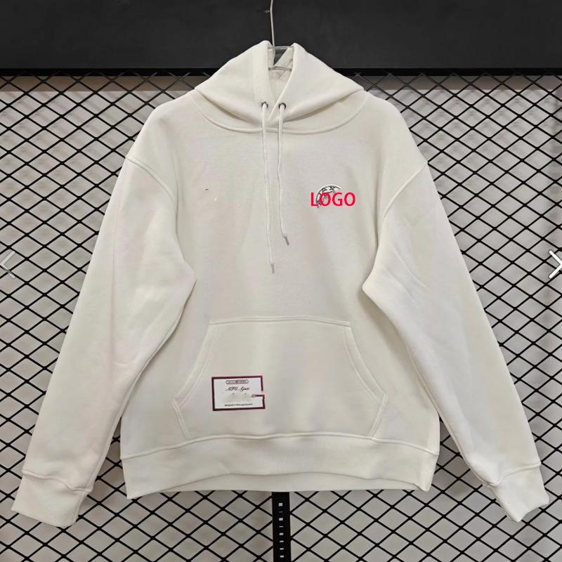 

New Retro Ajax Football Jersey Hoodie - Long Sleeve, Autumn/Winter, Plus Velvet L білий