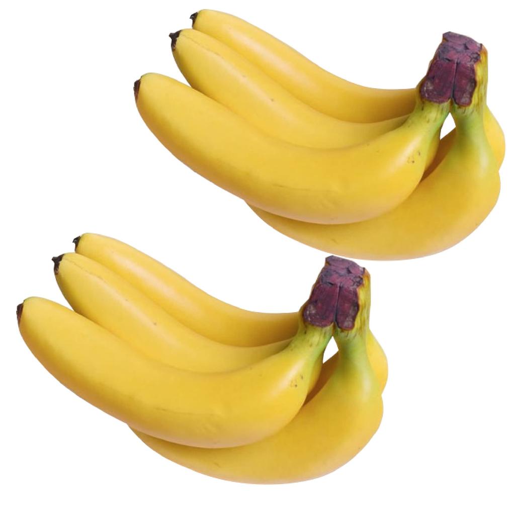 Felimoa Banana Replica Food Replica Restaurant Cafeteria Fruit Shop Decor Set of 2