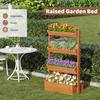 Wooden Raised Garden Bed Vertical Planter Box Freestanding Plant Stand for Indoor Outdoor Plants Herbs Flowers Vegetables Garde