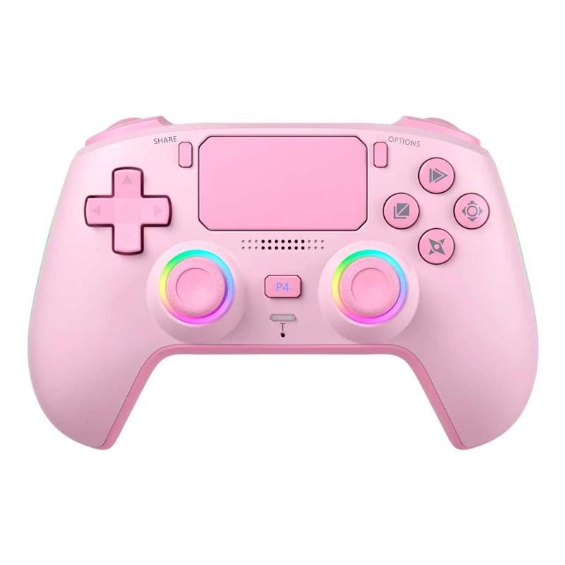 PS4 Wireless Bluetooth Game Controller with Hall Effect Triggers, Magnetic Faceplate, RGB Lights, Dual Vibration, and Six-Axis Gyroscope.