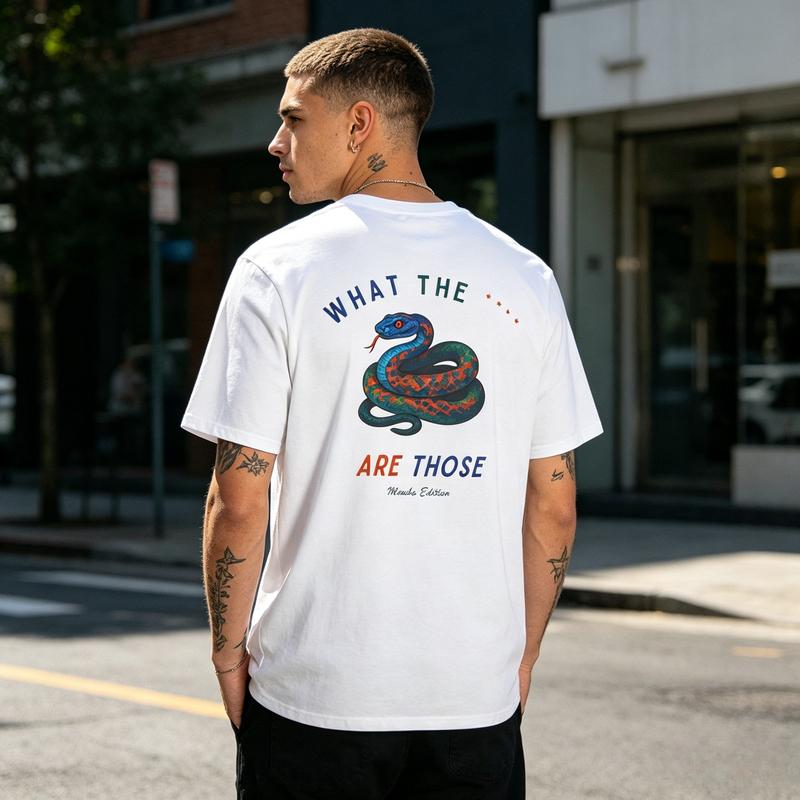What The Are Those Snake Graphic T Shirt Funny Meme Print Tee Unisex Unisex Soft Cotton Crew Neck Short Sleeve Trendy Streetwear