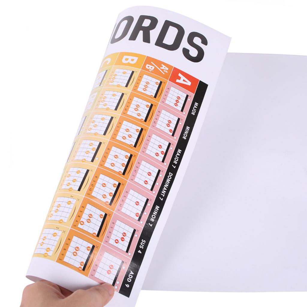 Guitar Chord Chart Guitar Aid Chord Teaching Assistant Guitar Beginner Trainer Chord Guitar Aid Guitar Chords Poster