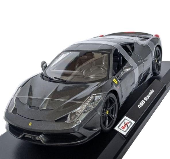 Maisto Ferrari 458 Speciale 1/18 Scale Model Special Edition with Display Base, Opening Doors, and Working Suspension, Diecast Car