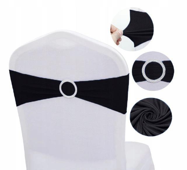 Black Bow Headband Elastic For Chair
