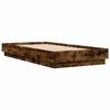 VidaXL Bed Frames, Single Bed with Slat Base, Adult Bed, Bedroom Furniture, Modern, Smoked Oak 90x190 839634