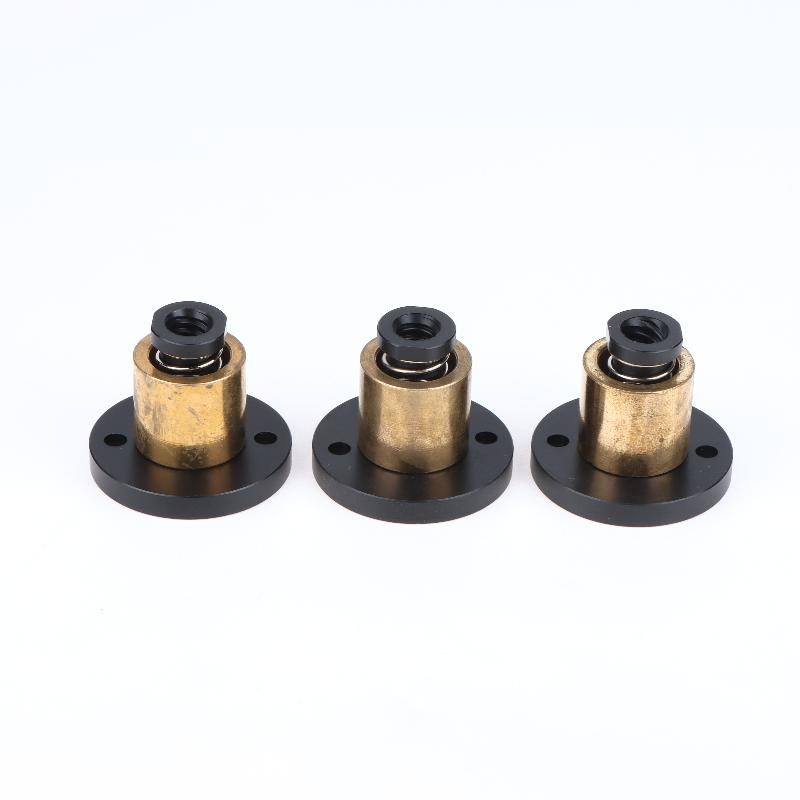 T8 Anti-Backlash Brass Trapezoidal Lead Screw Nut Eliminate Clearance Nut Pitch 2Mm Lead 2Mm 4Mm 8Mm For Cnc 3D Printer