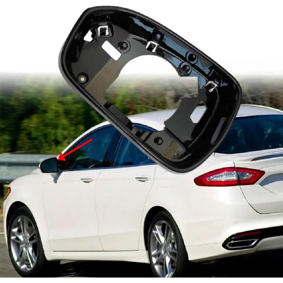 Side Door Rearview Wing Mirror Cover Frame Left Driver Side, Compatible with Ford Fusion 2013-2020, Wing Mirror Surround Frame