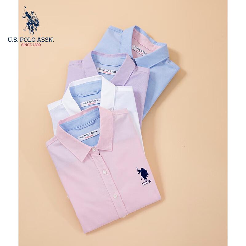 U.S. Polo Assn. Women's Pure Cotton Long-Sleeve Embroidered Shirt