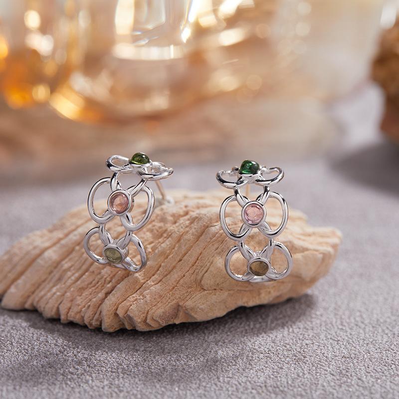 Blogger Flower God Design Niche S925 Sterling Silver Hollow Flower Ring Does Not Fade Advanced Sense Index Finger Ring Female