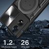 For Oppo A38 4G Kickstand Case Shockproof TPU+PC Phone Cover with Slide Lens Window