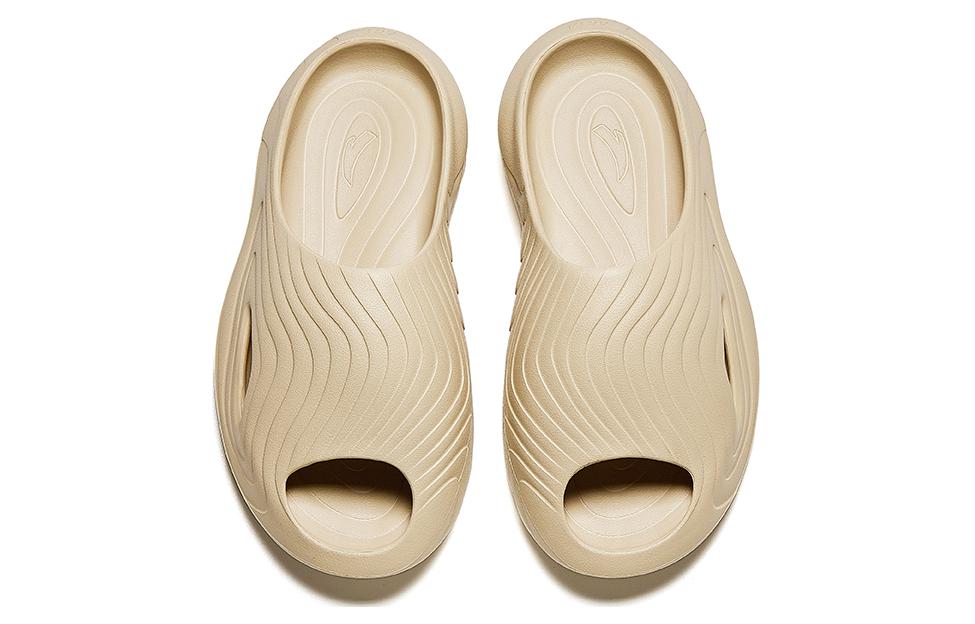 Men's Slippers Anta Dolphin Platform Sports Slippers Men's Light Brown