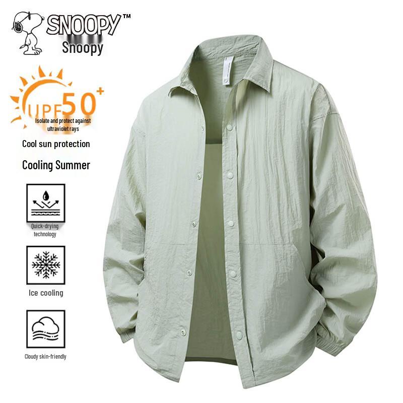 SNOOPY Men s Lightweight UPF50+ Sun Protection Jacket L