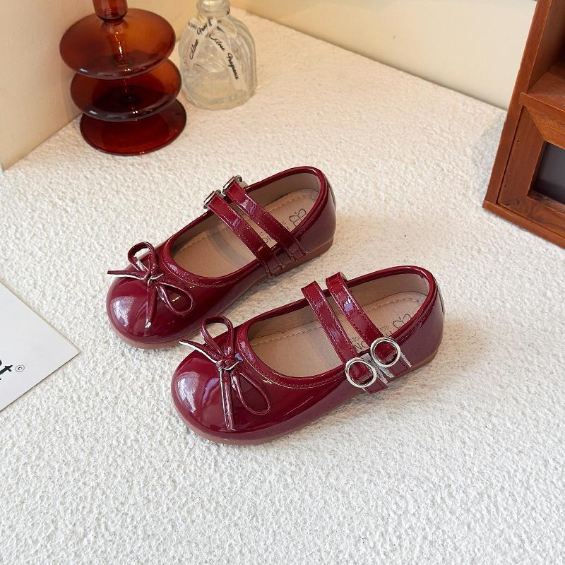 Sweet Flat Soft Sole Low Cut Mary Jane Leather Shoes For Little Girls
