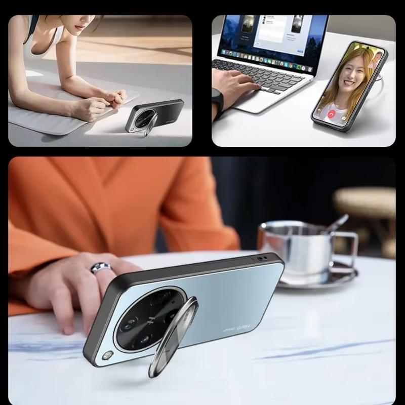 For Find X8 Ultra Case Metal Lens Camera Holder Cover for OPPO Find X8ultra X8S Plus X8S+ X8Pro Shockproof Matte Kickstand Case