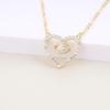[GAVU] [Garb] 14K Gold Sterling Silver 925 CZ Evil Eye Heart Necklace for Women