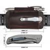 VIPERAED PJ33 Leather Knife Sheath for Pocket Knife Pocket Knife Horizontal Leather Knife Belt Holder Belt, Holster, Sheath, (Brown)