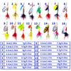 16 SZTUK obrotowy Spinnerbait Metalowa Łyżka Spinner Przynęta Wędkarska Przynęta Twarda z Piórami Kotwiczki z Torbą Spinnerbait Sprzęt