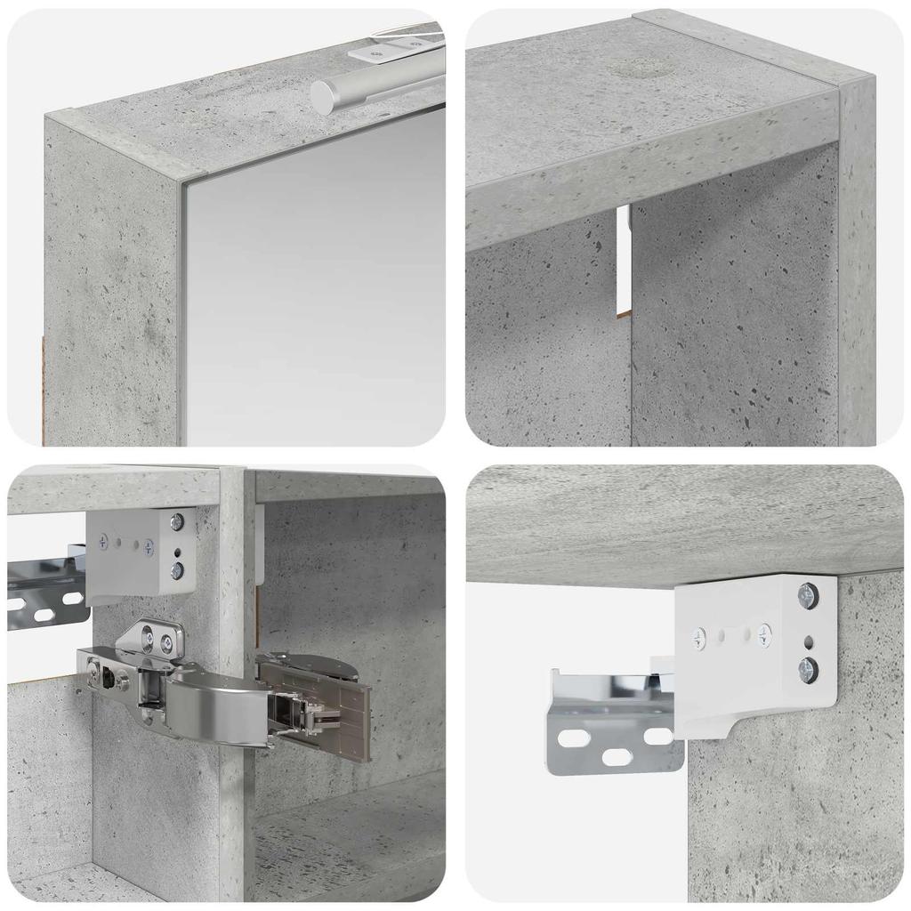 Bathroom Cabinet Set 3 Pcs 110 X 10.5 X 60.5 Cm Particleboard