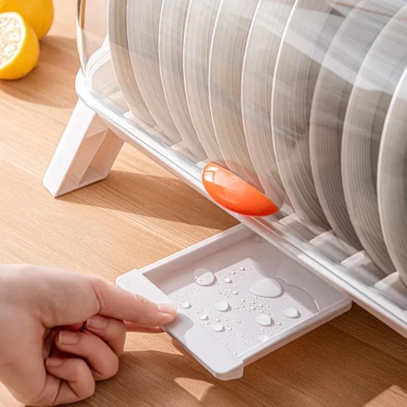 Dwupoziomowy Stojak do Przechowywania Naczyń Kuchennych Miska Naczynia Miska Talerz Pudełko Stojak Ociekowy Domowy Pudełko z Pokrywką Szafka