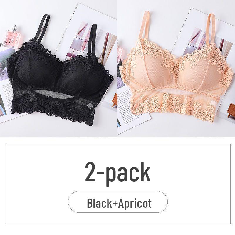 Korean Style Lace Wireless U-Back Camisole Bustier Bra for Women and Students