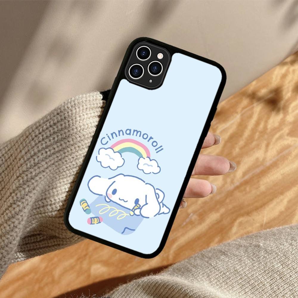 Caroon Cute C-Cinnamorolls PC+TPU Protective Phone Case For IPhone 17 16 Pro Max 15 Plus 14 13 12 11 Cover iPhone 15 plus