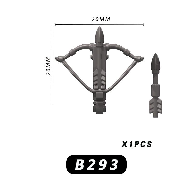 10Pcs Ancient Chinese Weapon Figurine Building Block Accessories Puzzle Assembly Children'S Toys