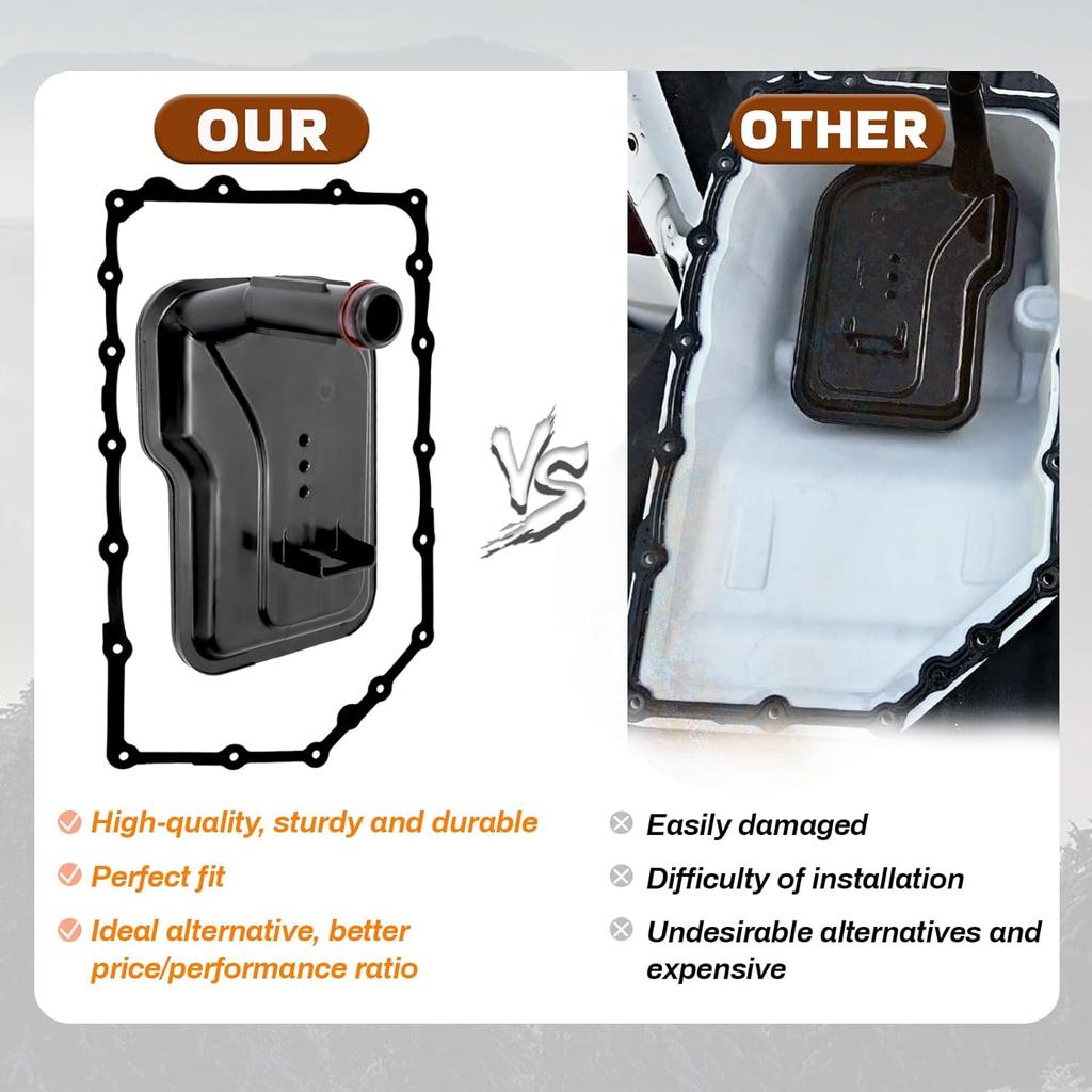 24236933 6L80E 6L90E Transmission Filter With Gasket Kit Compatible With Chevy Express Silverado 1500 2500 3500 Suburban GMC Savana Sierra Yukon CTS