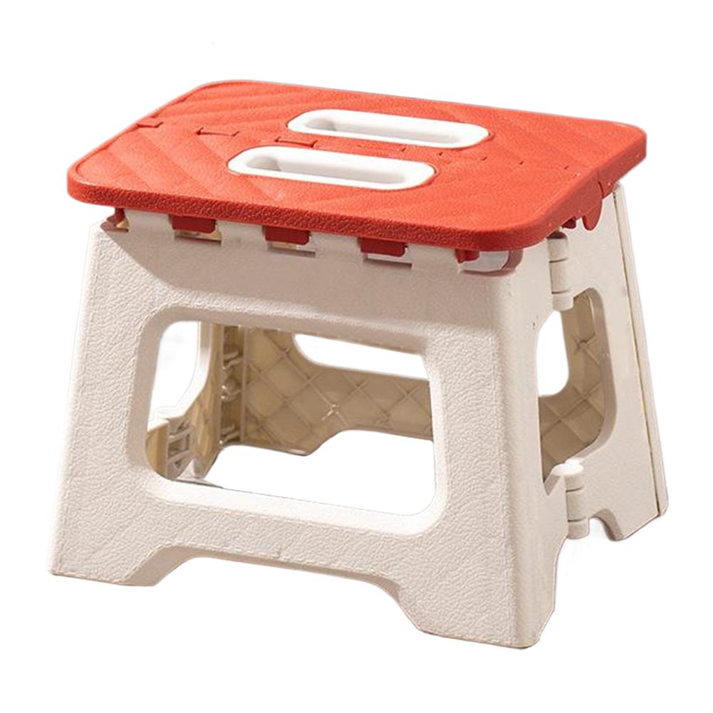 Folding Step Stool with Handle Thickened Footstool Non-Slip Foldable Stool Supports Up To 441LBS for Kitchen Bathroom Bedroom