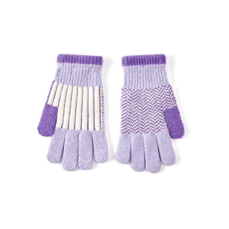 Japanische Unisex-Wende-Strickhandschuhe mit Farbblockmuster für den Winter