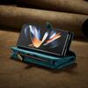 Business Zipper Multi Cards Solt Wallet Leather Case For Samsung Galaxy Z Fold 6 5 4 5G Full Protection Purse Pocket Book Cover