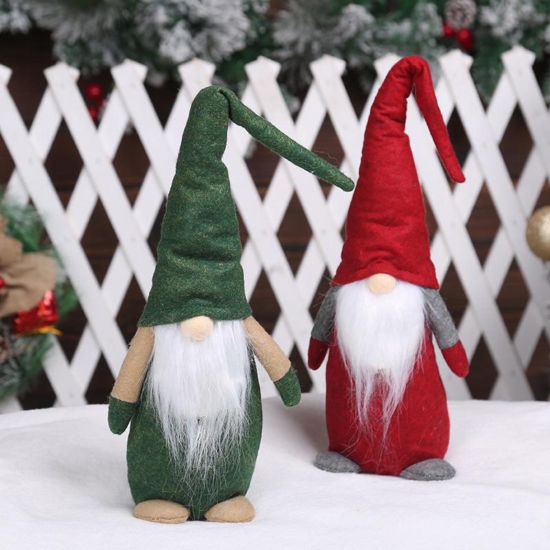 New Christmas Decorations Faceless Old Man Christmas Faceless Doll Window Decorations European and American Santa Claus Decorations