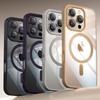For Magsafe Magnetic Wireless Charge Case For iPhone 11 12 13 14 15 16 17 Pro Max Mini Plus Shockproof Bumper Cover Clear Cases