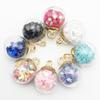 DIY 20Pcs 16mm Colored Stars Transparent Glass Ball Charms With Tiny Star Pendant Findings Craft